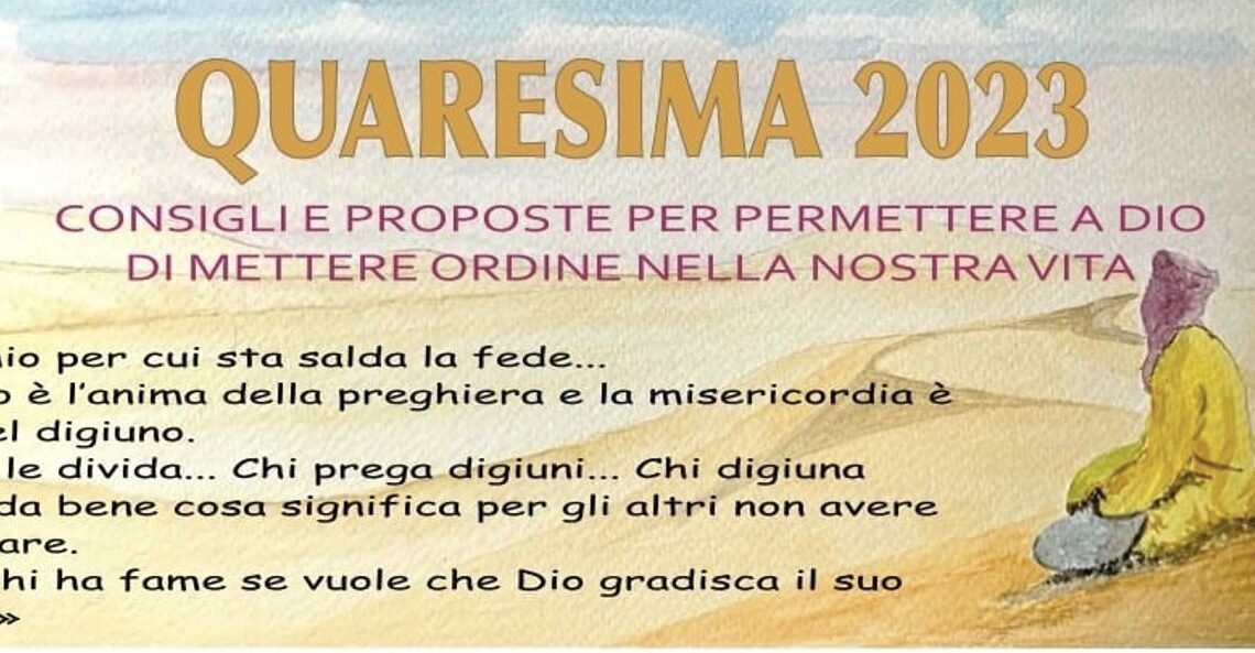 Quaresima 2023 proposte e consigli Parrocchia Immacolata Concezione